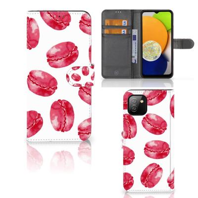 Samsung Galaxy A03 | Book Cover | Pink Macarons