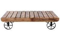 Hoofdtafel Home ESPRIT Zwart Natuurlijk Metaal Mangohout 130 x 80 x 32 cm - thumbnail