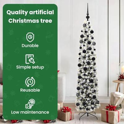 VidaXL Kunstkerstboom groen 180 cm pvc en staal en kunststof