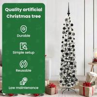 VidaXL Kunstkerstboom groen 180 cm pvc en staal en kunststof - thumbnail