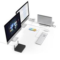 Hama USB C docking station 10 poorten (USB hub 4x USB A, 2x USB-C, 2x HDMI, 1x DisplayPort DP, 1x LAN/Ethernet, 10-in-1 hub met PD, 5 Gbit/s, 4K voor pc, notebook, Windows en Mac, 10 poorten) zilver - thumbnail