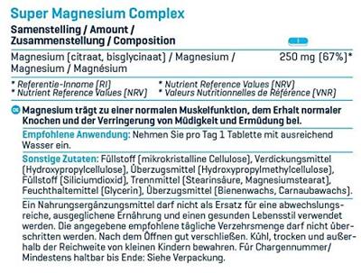Super Magnesium Complex | Body & Fit | 60ct