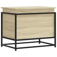 Opbergbox met deksel 60x40x51,5 cm bewerkt hout sonoma eiken - thumbnail