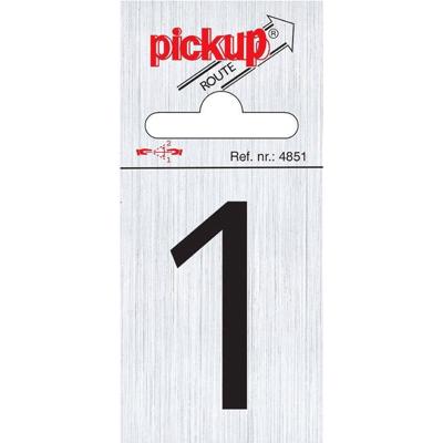 Route alulook 60 x 44 mm Sticker zwarte cijfer 1 pick up Pickup - Pickup