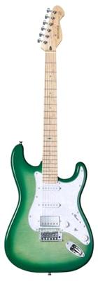 Mooer MSC30 Pro Guitar Lemon Green elektrische gitaar met gigbag