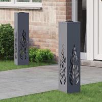 VidaXL Solar led pad licht 2 pcs antraciet koudgewalst staal - thumbnail