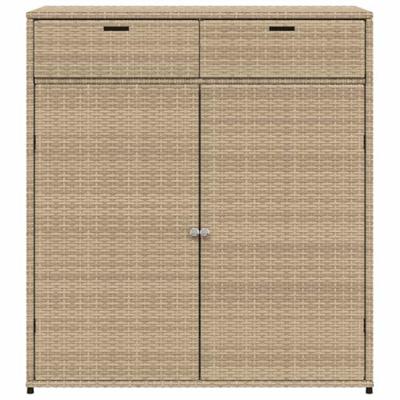 Tuinkast 105x55x113 cm poly rattan beige