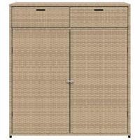 Tuinkast 105x55x113 cm poly rattan beige - thumbnail