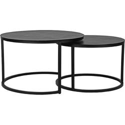LABEL51 Salontafel 'Grand' Set van 2 stuks, kleur Zwart