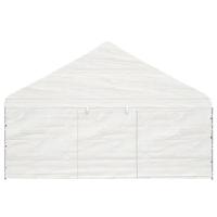 Prieel met dak 8,92x5,88x3,75 m polyetheen wit - thumbnail