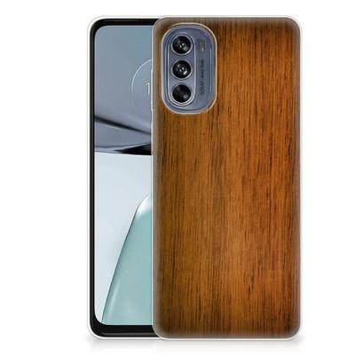 Motorola Moto G62 5G | Bumper Hoesje | Donker Hout