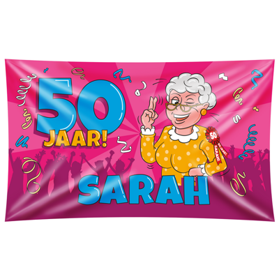 Gevelvlag Sarah Cartoon (90x150cm)