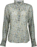 Geisha gebloemde top groen - thumbnail