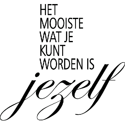 Het mooiste - Muursticker