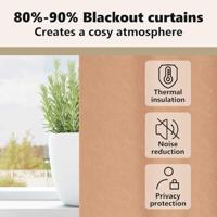 VidaXL Zwart-out gordijnen met ringen 2 pcs licht bruin 225 x 140 cm - thumbnail