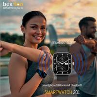 Smartwatch beafon WATCH 201 1,85" Zwart Zilverkleurig - thumbnail