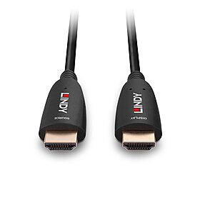 LINDY 38511 HDMI-kabel HDMI Aansluitkabel HDMI-A-stekker 15.00 m Zwart 8K UHD