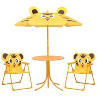 3-delige Bistroset voor kinderen met parasol geel - thumbnail