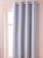 Verduisterend gordijn met sterrenprint blauw - thumbnail