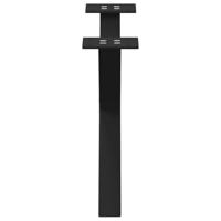 Salontafelpoten 2 st X-vormig 60x(30-31) cm staal zwart - thumbnail