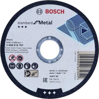 Bosch Accessories Standard for Metal 2608619770 Doorslijpschijf recht 230 mm 1 stuk(s) Metaal Bosch Accessories Standard for Metal 2608619770 Doorslijpschijf recht 230 mm 1 stuk(s) Metaal