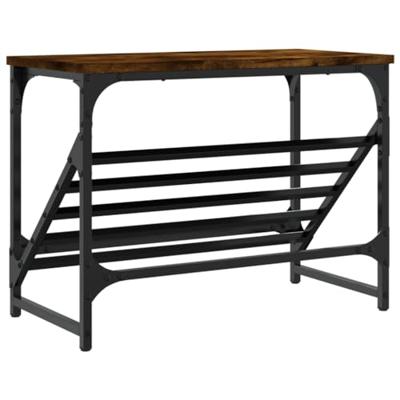 VidaXL Schoenenrek 60x30x45 cm bewerkt hout gerookt eikenkleurig