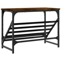 VidaXL Schoenenrek 60x30x45 cm bewerkt hout gerookt eikenkleurig - thumbnail