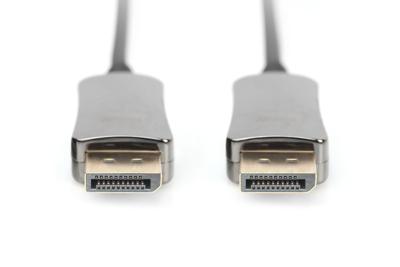 Digitus AK-340107-300-S DisplayPort-kabel DisplayPort / Glasvezel Aansluitkabel DisplayPort-stekker, DisplayPort-stekker 30.00 m Zwart 8K UHD
