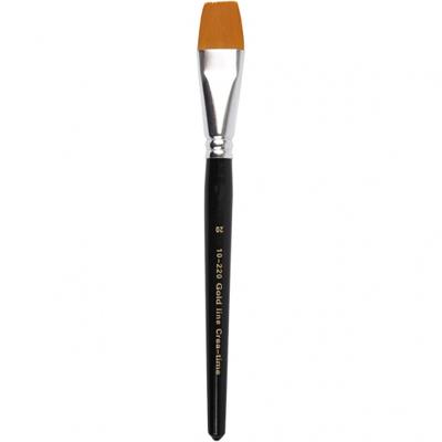 Creativ Company Gold line penselen, afm 20, l: 21 cm, b: 24 mm, plat, 6 stuk/ 1 doos Creativ Company Gold line penselen, afm 20, l: 21 cm, b: 24 mm, plat, 6 stuk/ 1 doos
