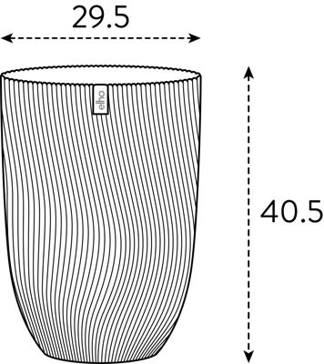 elho plantenbak sereh hoog d30 h41cm Scandinavisch groen