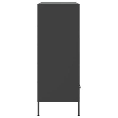 Hoge kast 68x39x101,5 cm staal zwart