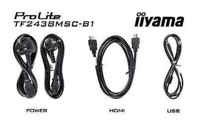 Iiyama 23,8 Bonded PCAP Touchscreen monitor Energielabel: E (A - G) 60.5 cm (23.8 inch) 1920 x 1080 Pixel 16:9 5 ms HDMI, DisplayPort, USB-A 3.2 Gen 1 IPS LED
