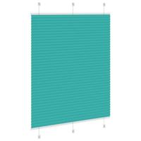 VidaXL Plissé rolgordijn 105x100 cm stofbreedte 104,4cm petrol groen - thumbnail