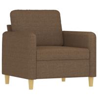 4-delige Loungeset met kussens stof bruin - thumbnail