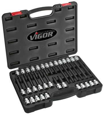 VIGOR doppenset "v1917" screwdriver insert sort. torx 32tlg.