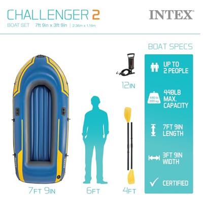 Intex 68367NP Challenger 2-Persoons Boot Set - thumbnail