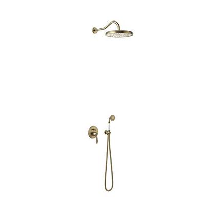 Regendoucheset Tres Clasic Mengkraan Incl. Handdouche Verouderd Messing Mat Tres