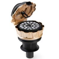 Zakloze cilinderstofzuiger - DOMO - DO7297S - 700 W - 2,5 L - 79 dB - Zwart / Goud - thumbnail