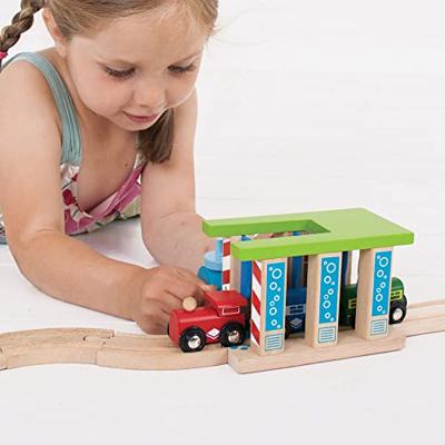 Bigjigs houten rails wasstraat voor treinen