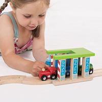 Bigjigs houten rails wasstraat voor treinen - thumbnail