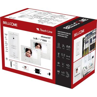 Bellcome Advanced 7 Video-Kit 2 Familie Complete set voor Video-deurintercom Kabelgebonden 14-delig Wit Bellcome Advanced 7 Video-Kit 2 Familie Complete set voor Video-deurintercom Kabelgebonden 14-delig Wit