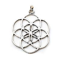 Hanger Seed of Life Zilverkleurig (30 mm) - thumbnail