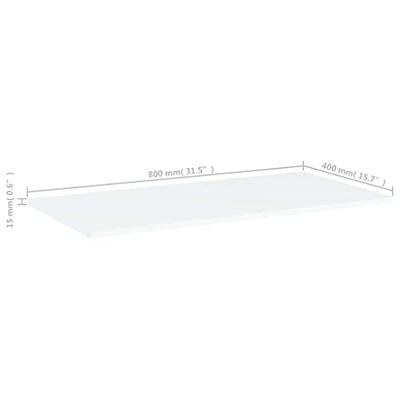 VidaXL Wandschappen 4 st 80x40x1,5 cm bewerkt hout wit VidaXL Wandschappen 4 st 80x40x1,5 cm bewerkt hout wit