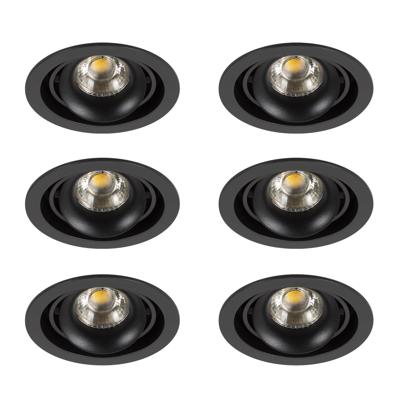 Inbouwspot Bjorn 1 Rond zwart set 6 stuks Inbouwspot Bjorn 1 Rond zwart set 6 stuks