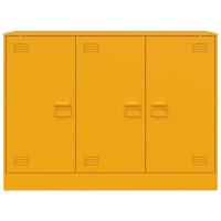 Dressoir 99x39x73 cm staal mosterdgeel - thumbnail