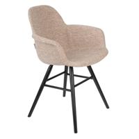 Zuiver Eetkamerstoel 'Albert Kuip' Met armleuning, Soft, kleur Beige - thumbnail