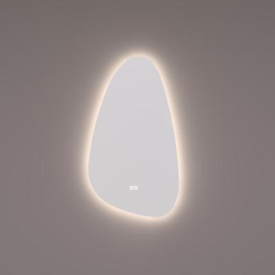 HIPP Design spiegel Organisch met Indirecte LED Rondom 45 x 80 x 3 cm - Spiegelverwarming - Kleurenwissel - Touch Dimmer