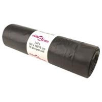 Vuilniszakken met trekkoorden 150 st 240 l zwart - thumbnail