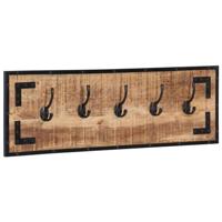 VidaXL Kapstokken 2 st 80x8x25 cm massief ruw mangohout - thumbnail