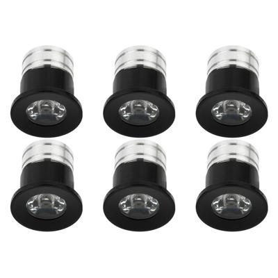 LED Veranda Spot Verlichting 6 Pack - Velvalux - 3W - Warm Wit 3000K - Inbouw - Dimbaar - Rond - Mat Zwart - Aluminium - Ø31mm